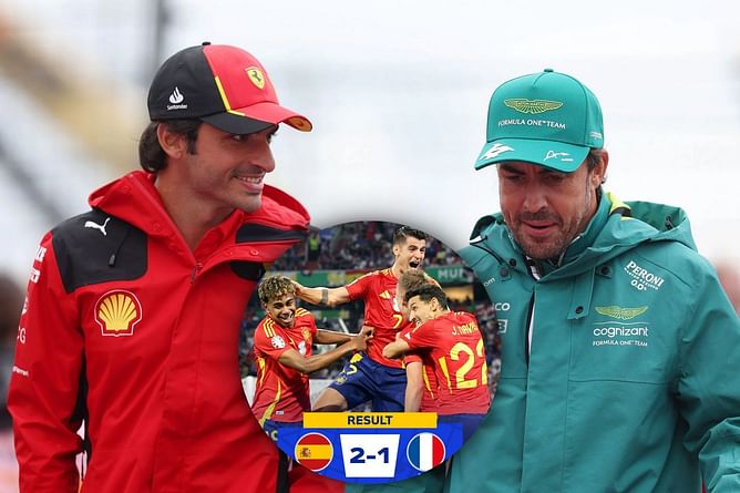 Carlos Sainz and Fernando Alonso jubilant as Spain trump France in Euro semifinal