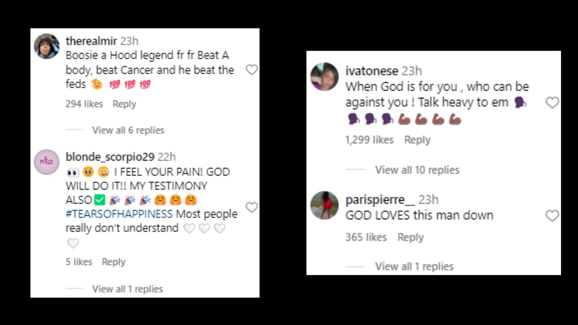 Reactions posted in the comments section (Image via Instagram/theshaderoom)