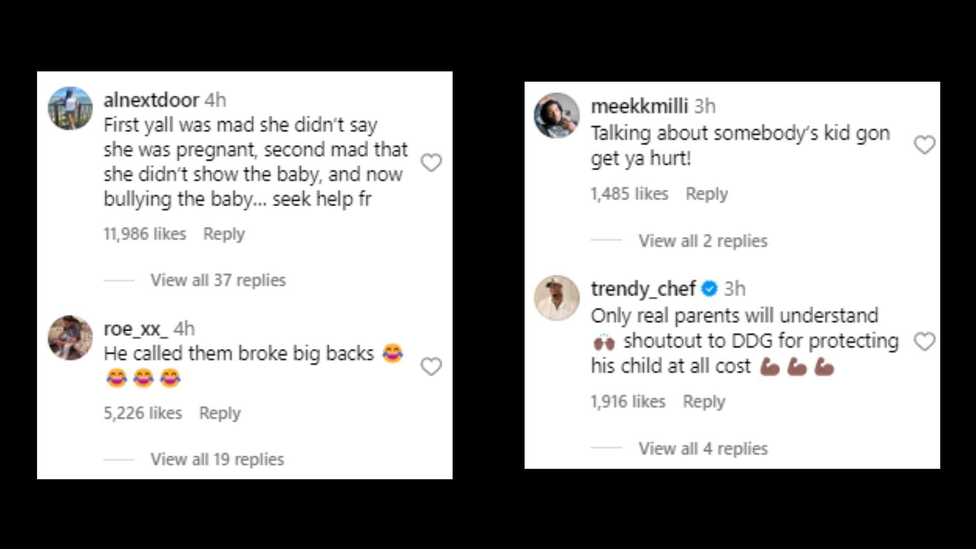 Netizens post their reactions in the comments section (Image via Instagram/theshaderoom)