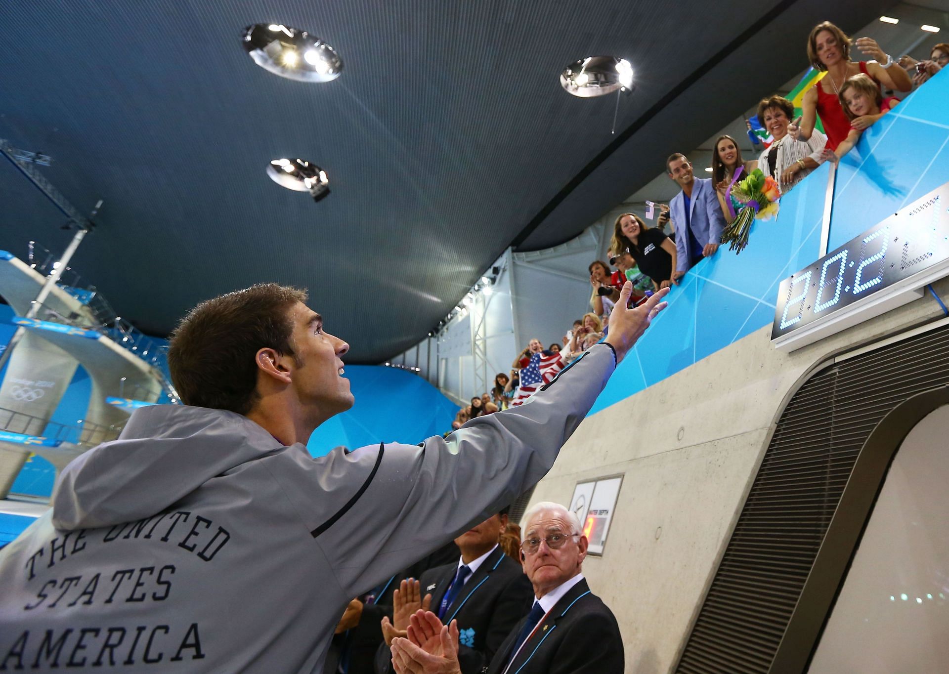 Michael Phelps greeting his fans [Image Source: Getty]