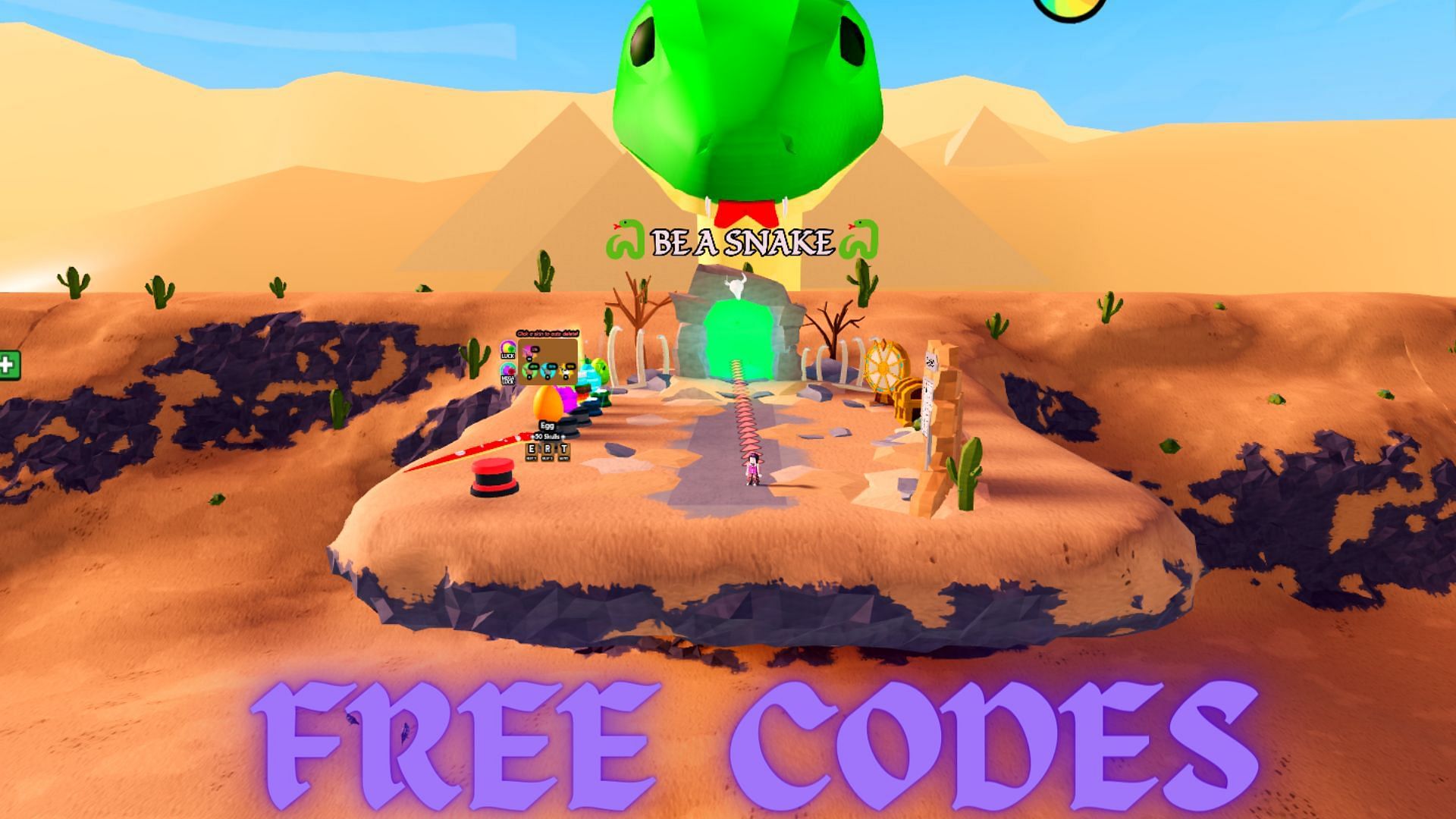 Free Active codes in Be A Snake (Image via Roblox || Sportskeeda)