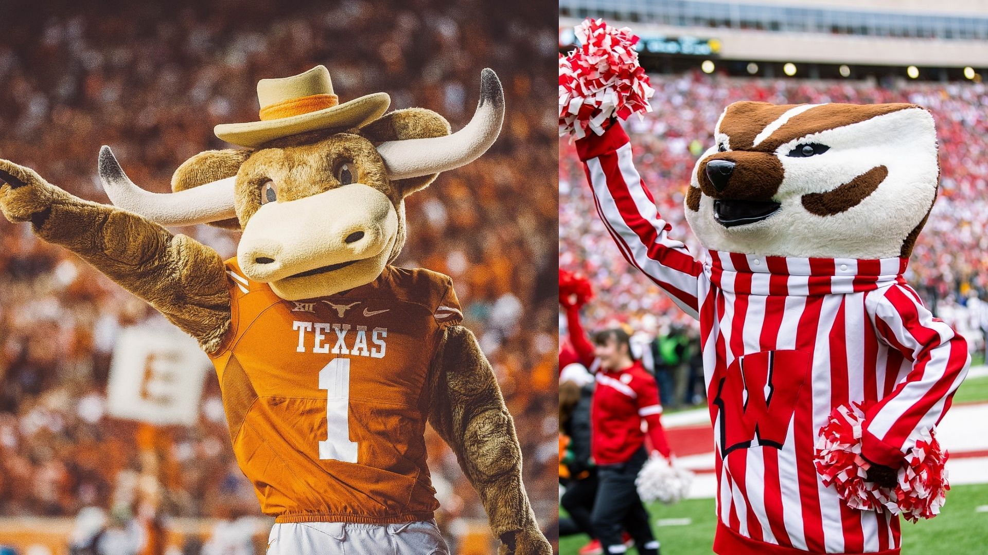 Picture Sources: @TexasLonghorns, @UWBadgers (X)