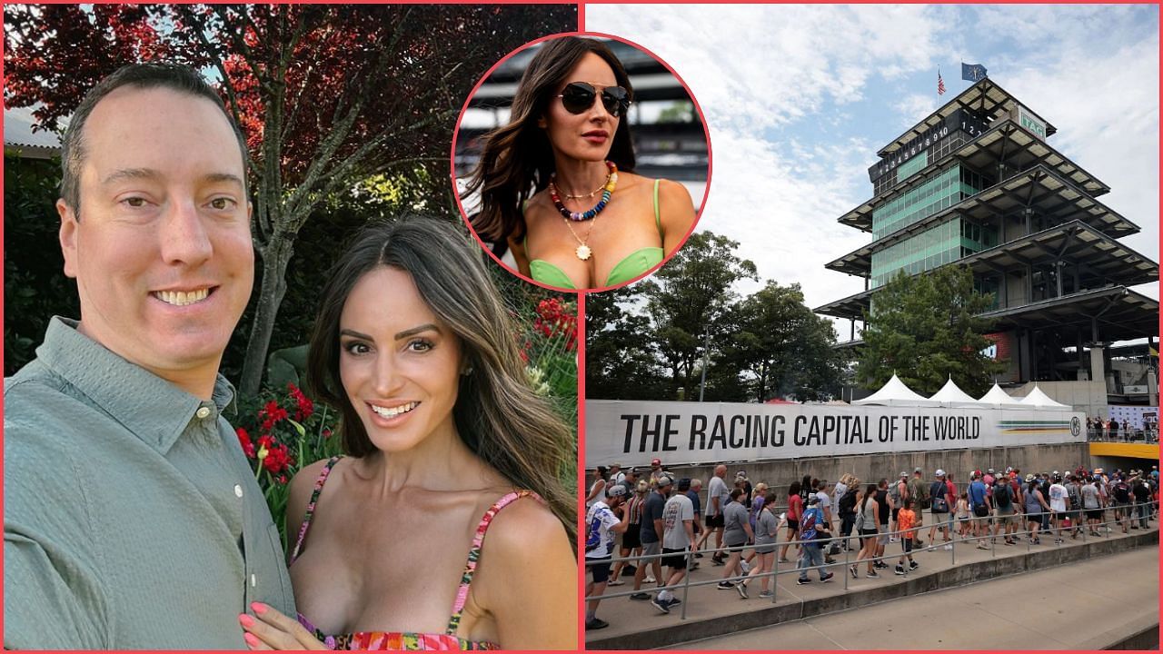 Samantha Busch flaunts her green outfit at Indianapolis Motor Speedway, (Image source - Getty and Samantha Busch