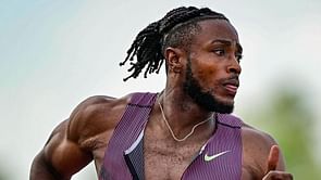 WATCH: Kishane Thompson races with specially-abled runners to motivate them at Meeting Ligano's Special Olympics Race