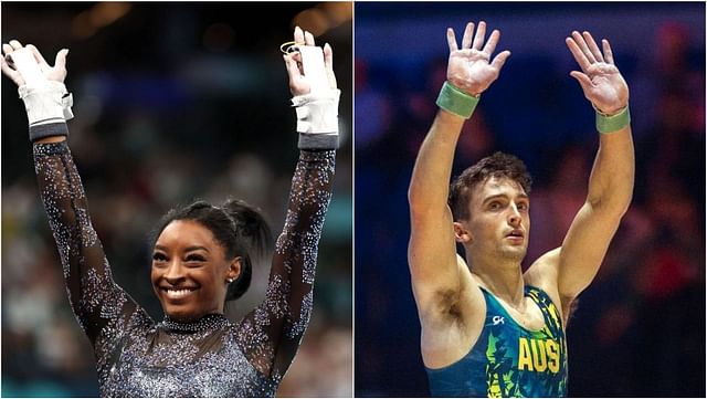 Simone Biles and Heath Thorpe