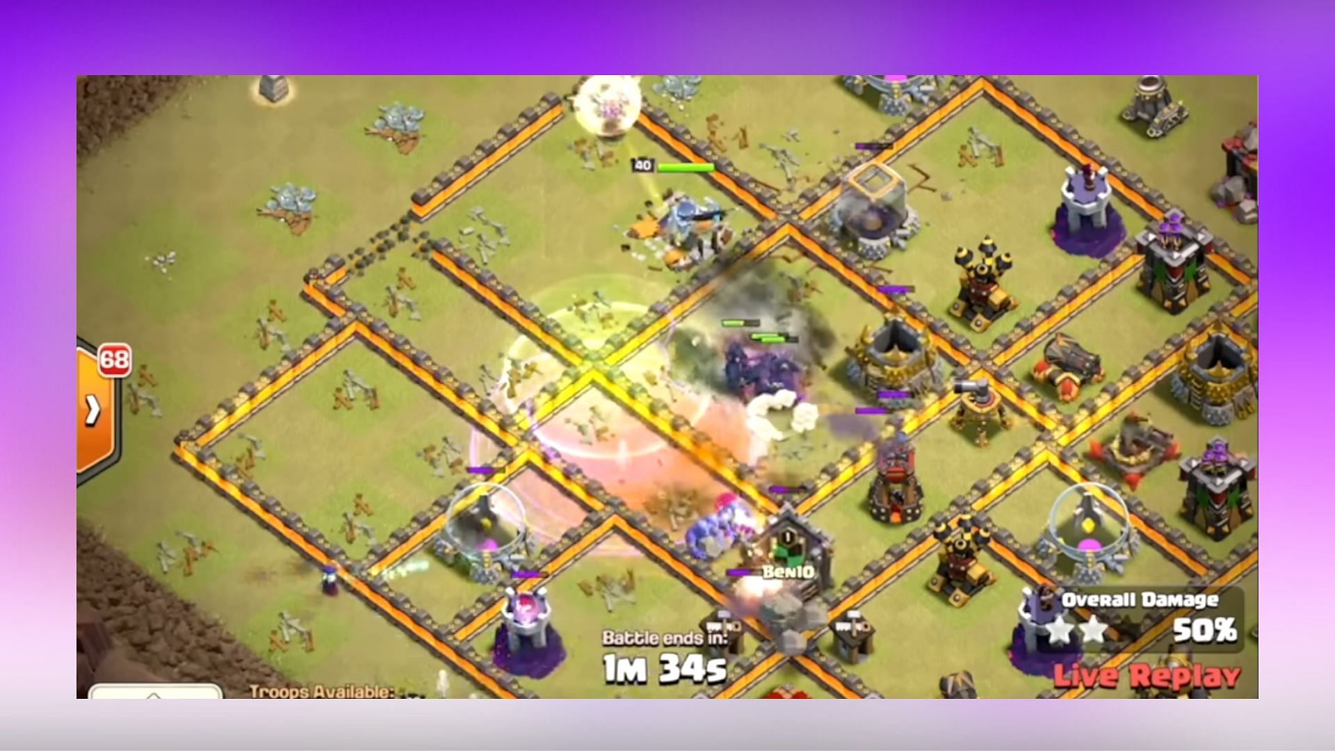 Use Archer Queen in one of the corners to take down all crucial defenses (Image via Supercell)