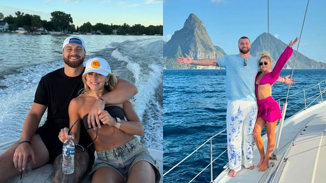 Miami's Haley Cavinder and NFL beau Jake Ferguson enjoy family vacation at Lake Michigan on 4th of July: "American Shorty"