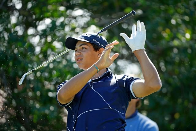 WATCH: Charlie Woods makes a near-perfect shot at the US Junior Amateur ...