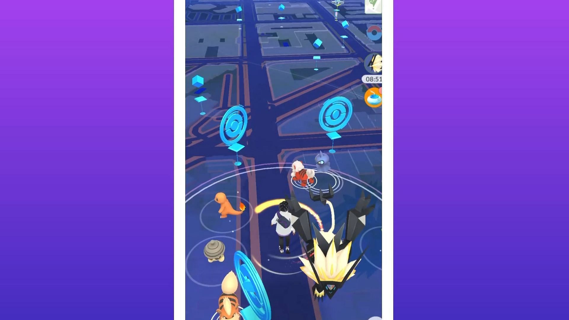 Sunsteel Strike generates a bright ring around the player while active (Image via Niantic)