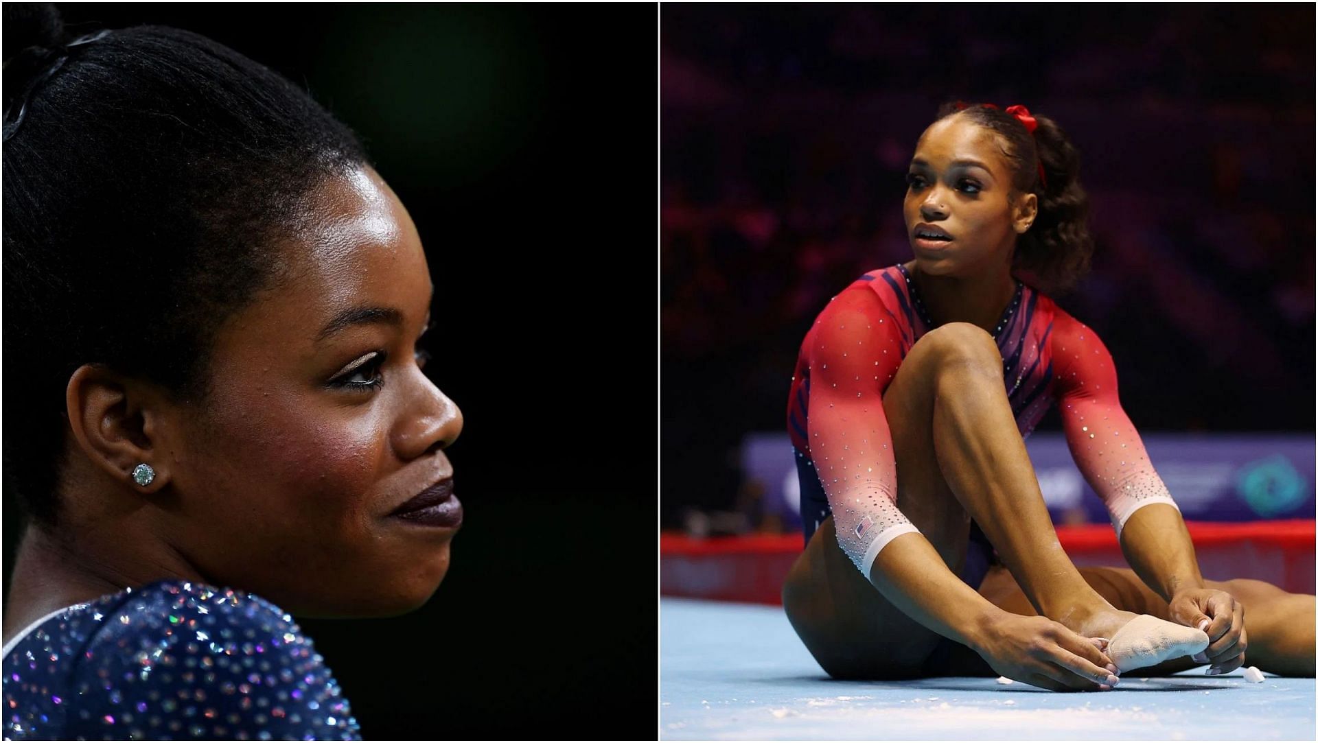 Shilese Jones and Gabby Douglas