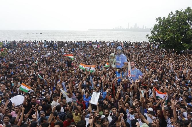[Watch] Massive crowd floods Mumbai's Marine Drive for Team India's 2024 T20 World Cup victory parade