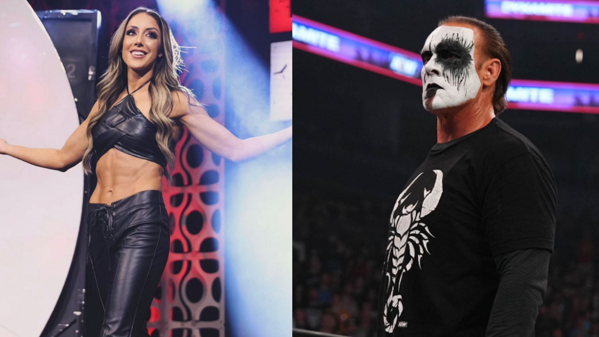 Britt Baker recently paid a tribute to Sting on AEW Dynamite [Image Credits: X profiles of Baker and Sting]