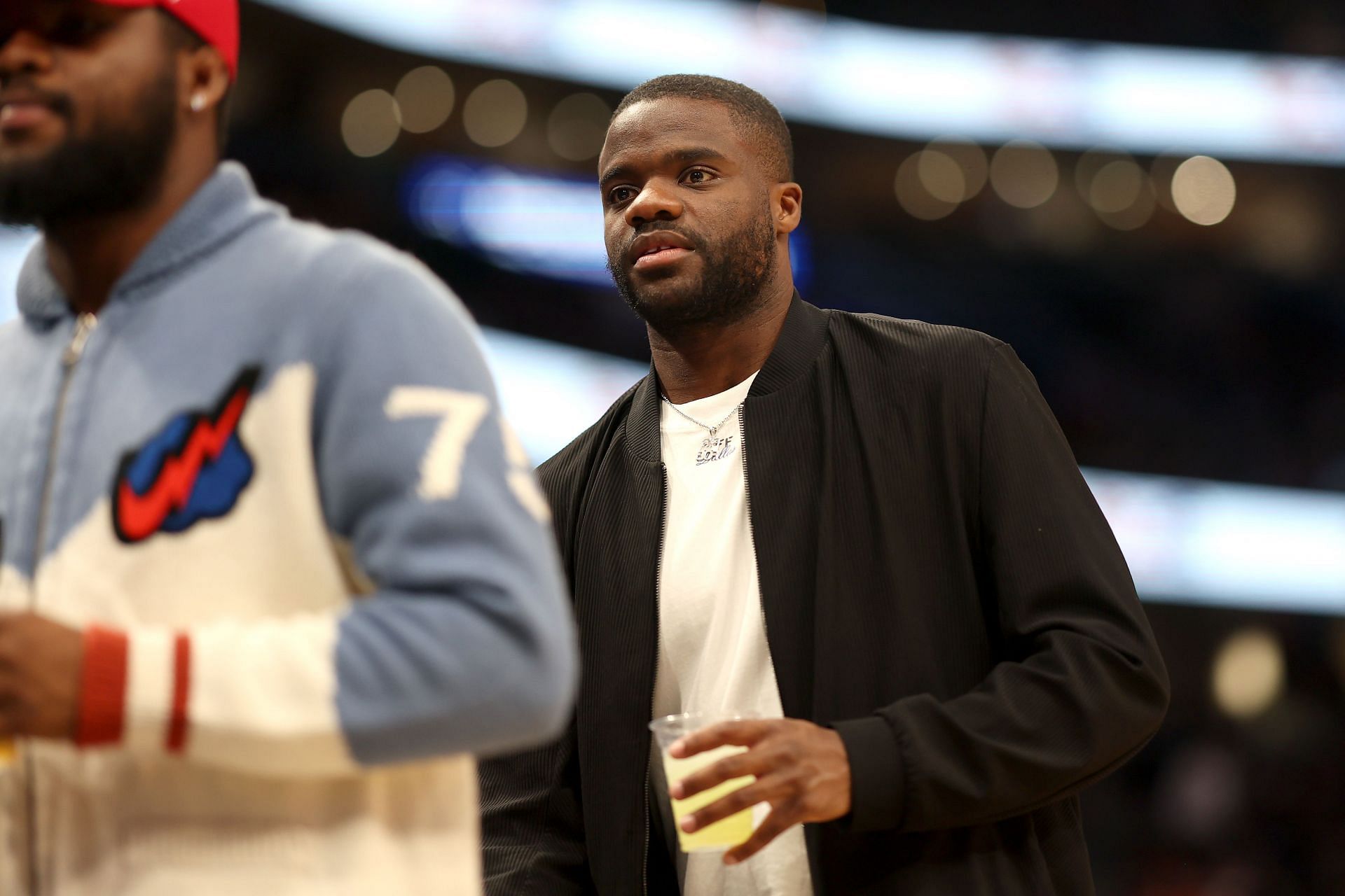 Frances Tiafoe at the Atlanta Hawks vs. Washington Wizards game