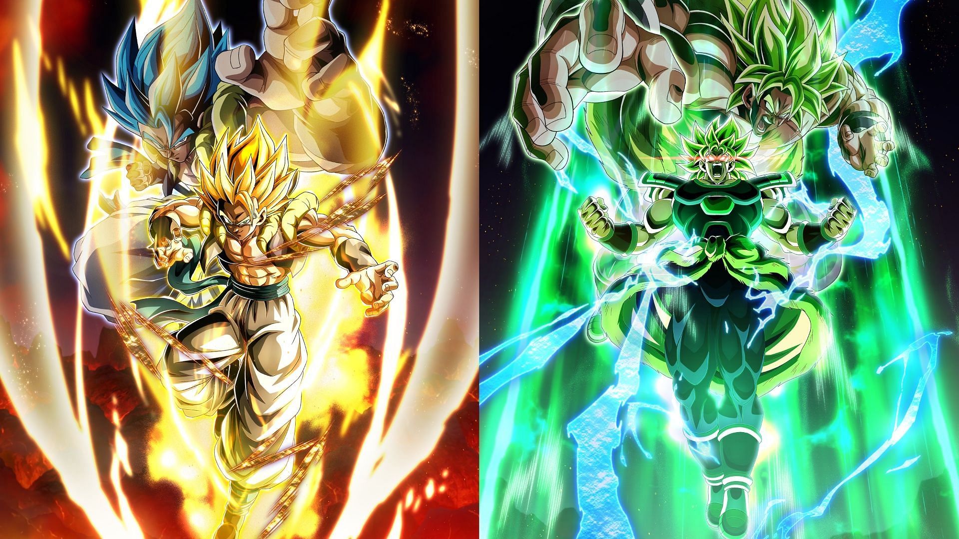 Super Saiyan Broly and Super Saiyan Gogeta in Dragon Ball Z Dokkan Battle (Image via Bandai Namco)