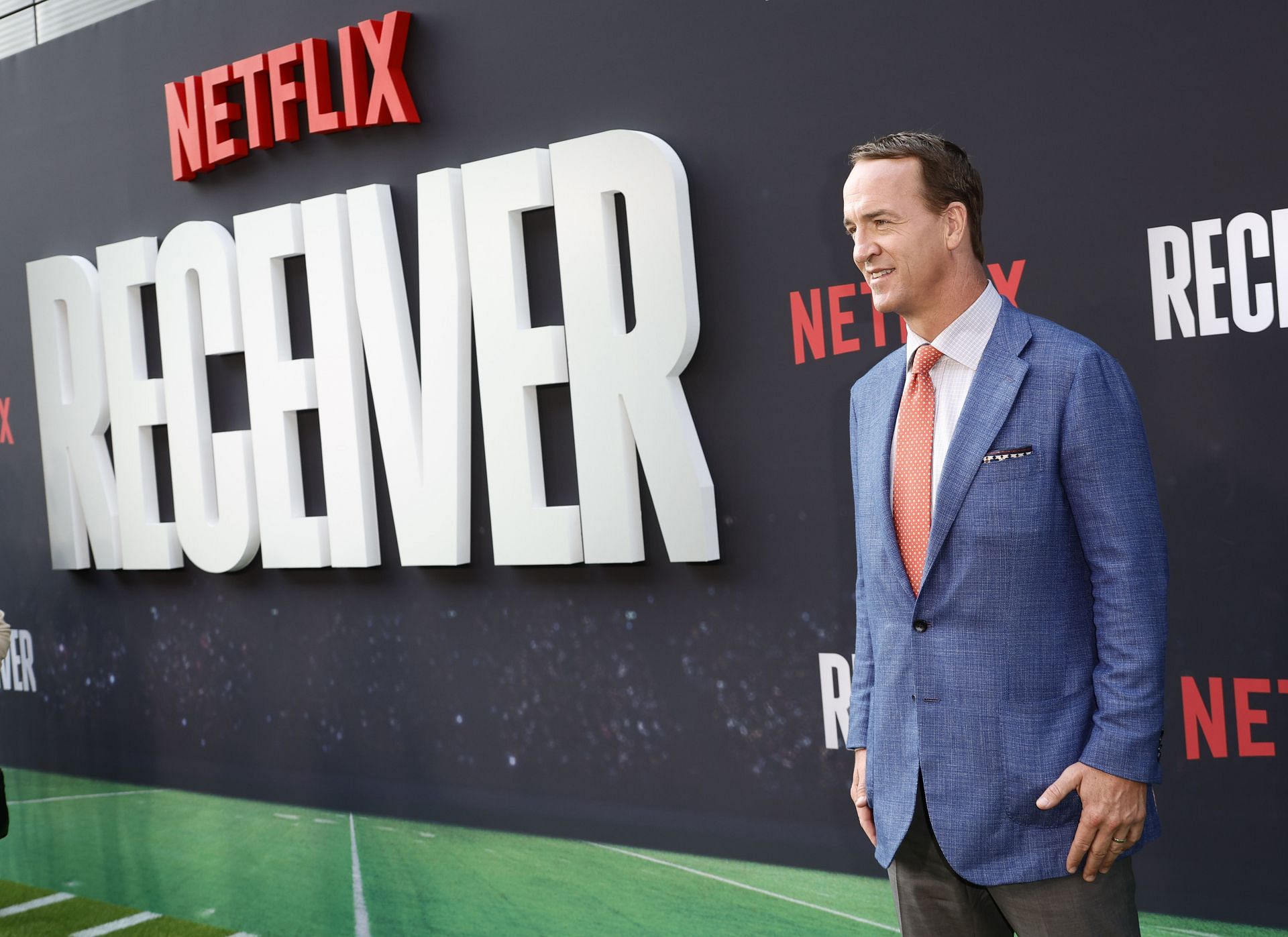 Peyton Manning at Los Angeles premiere of Netflix&#039;s new sports series &quot;Receiver&quot;