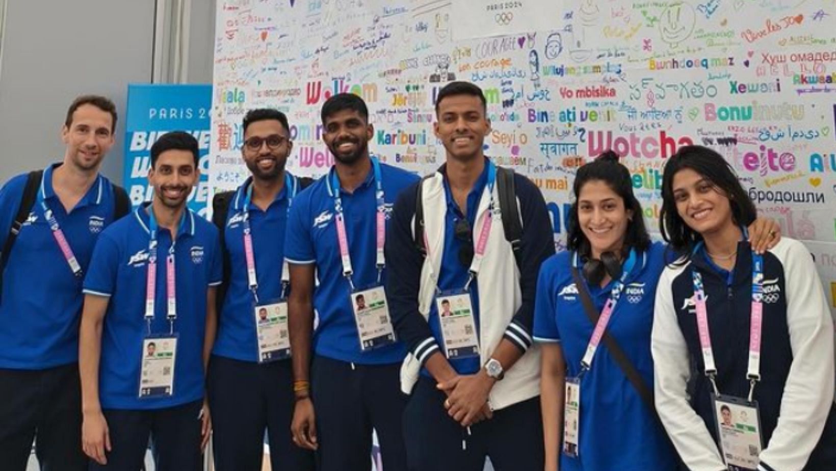 Indian badminton contingent arrives at the Paris Olympics (Image Source: @weareteamindia on Instagram)