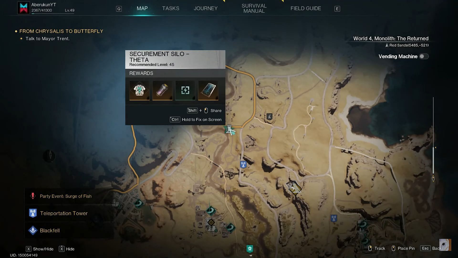 Securement Silo Theta is located in the Red Sands region (Image via NetEase, YouTube/@Aberukun)