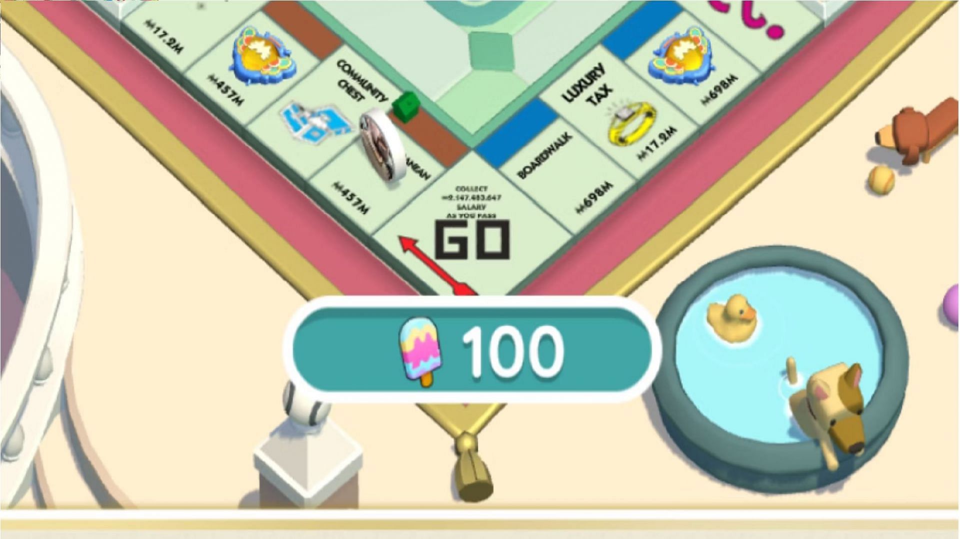 Ice Cream tokens in Monopoly Go