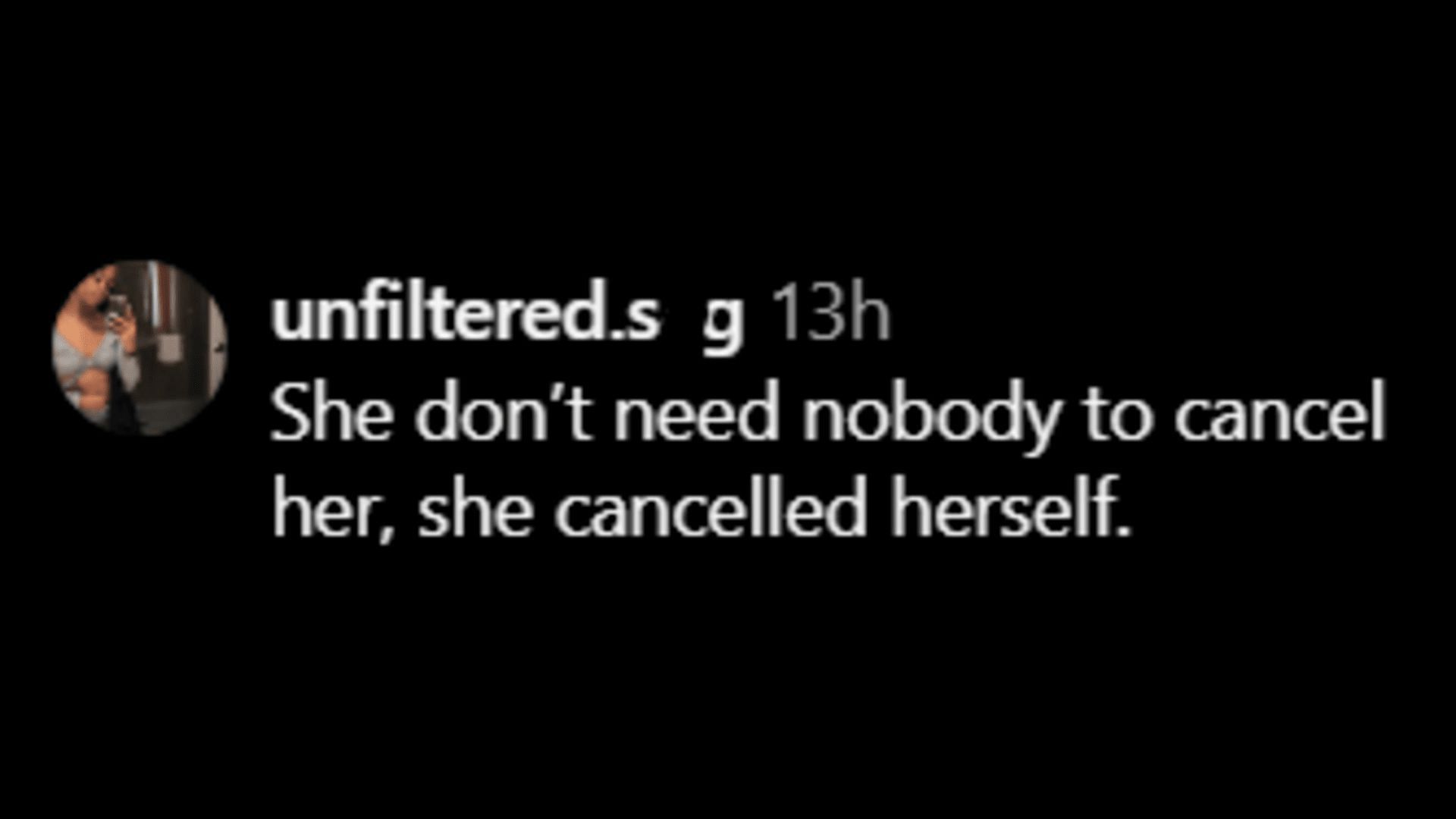 A netizen expresses her dismay at Tiffany Haddish. (Image via Instagram/ unfiltered.s*g)