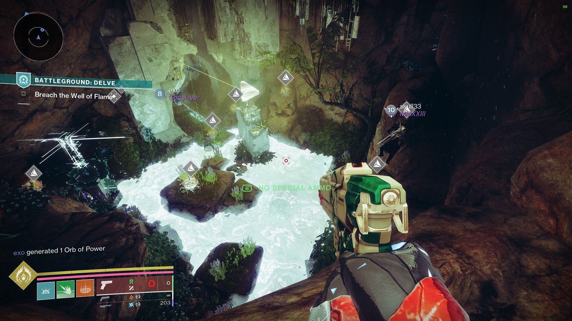 Code Mutation location in Delve Battlegrounds (Image via Bungie)