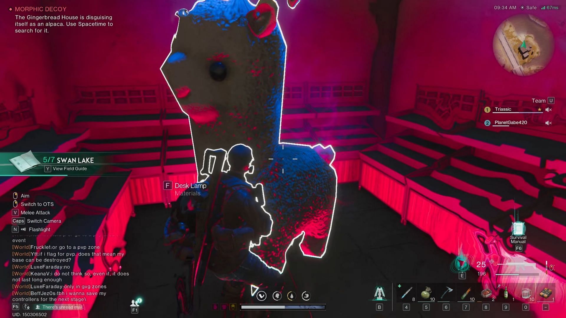 Interact with the weird Alpaca (Image via Starry Studio || @Jurrasic Acid Gaming/YouTube)