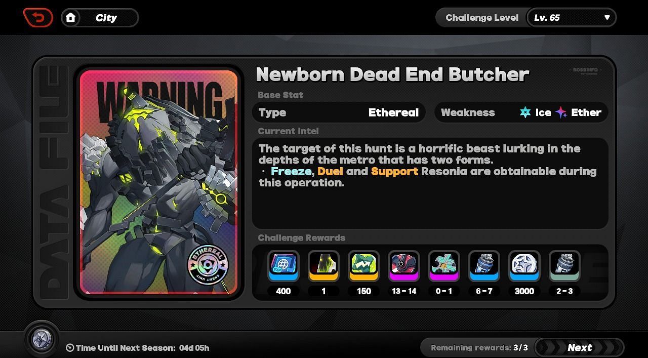 Newborn Dead End Butcher boss (Image via HoYoverse)