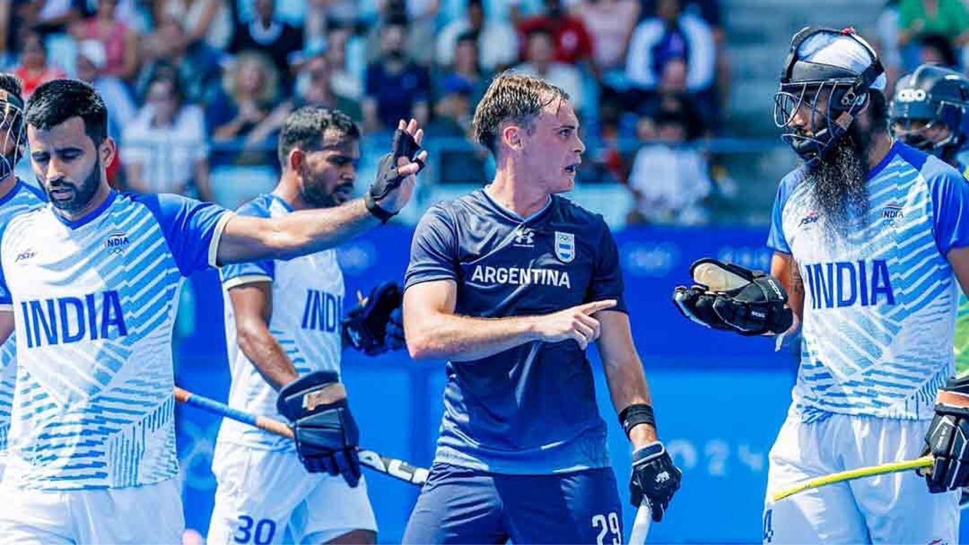 In a close finish, the Indian hockey team drew 1-1 against Argentina in their Pool B match at the Paris 2024 Olympics. (Image via HockeyIndia/IG)