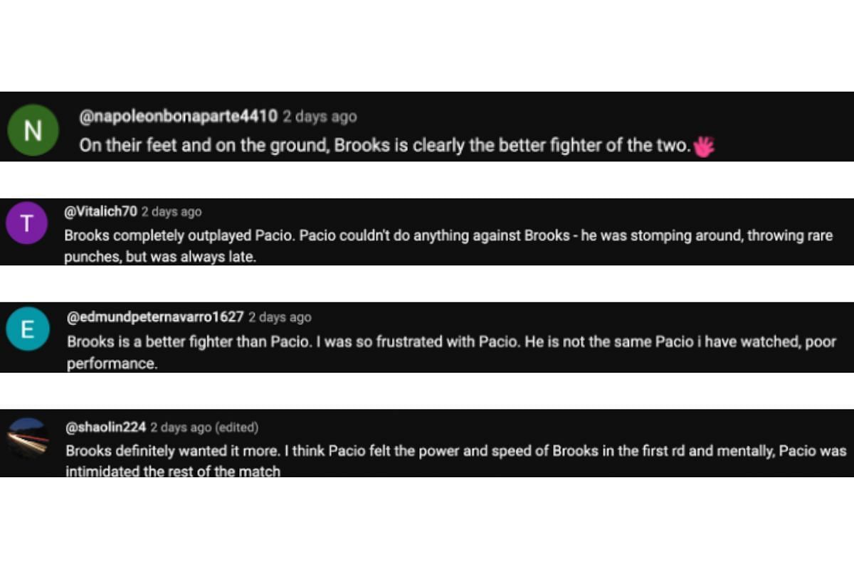 Screenshot of fans&#039; comments