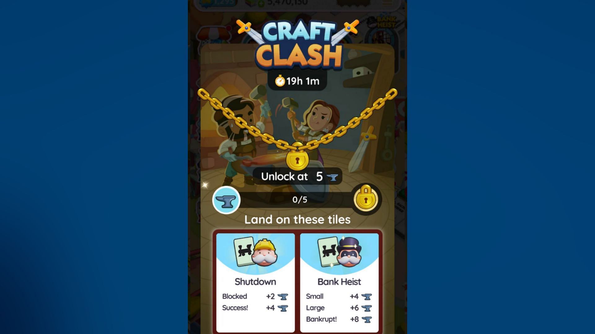 Anvils are required to progress in the Craft Clash tournament (Image via Scopely) a