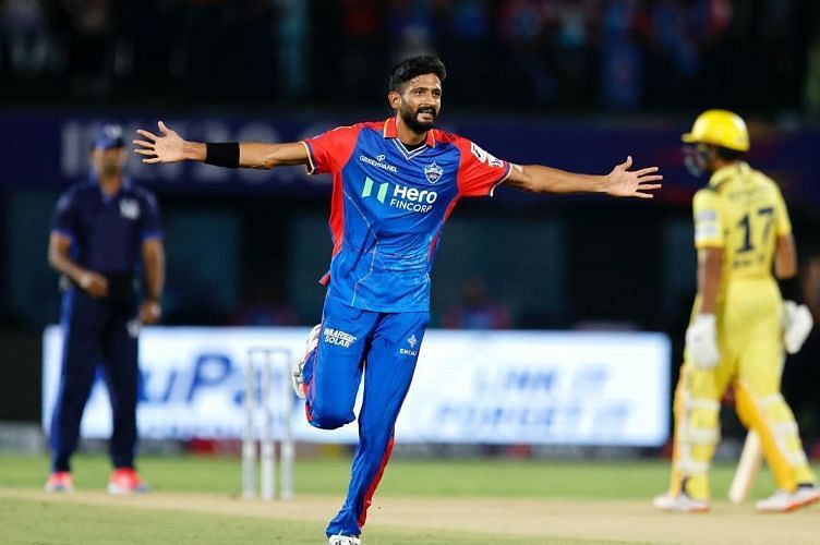 Khaleel Ahmed celebrates a wicket against Chennai Super Kings in IPL 2024 (Image Credits: Khaleel Ahmed&#039;s Instagram)