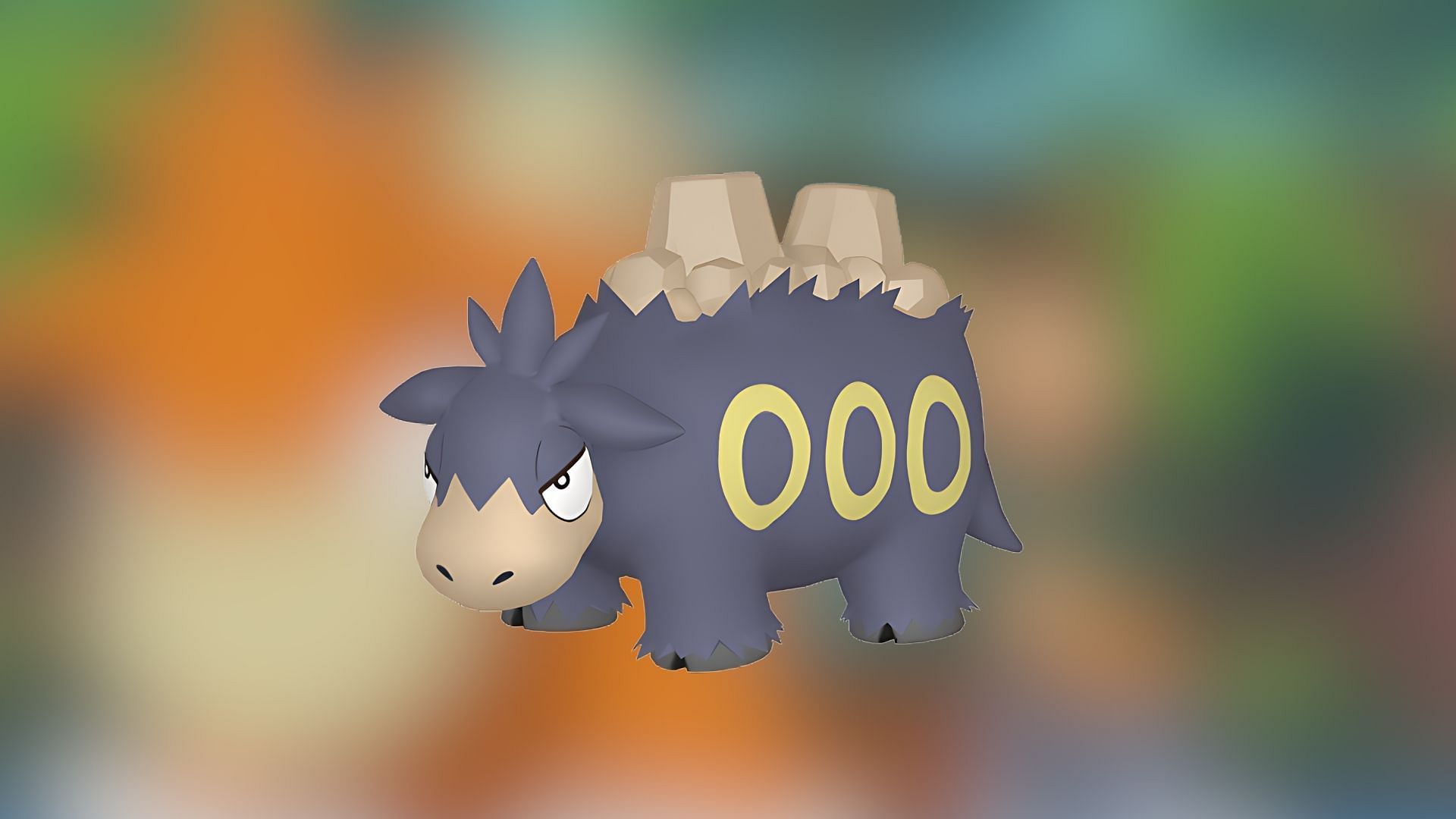 Shiny Camerupt has a gray body and it resembles a camel. (Image via The Pokemon Company)