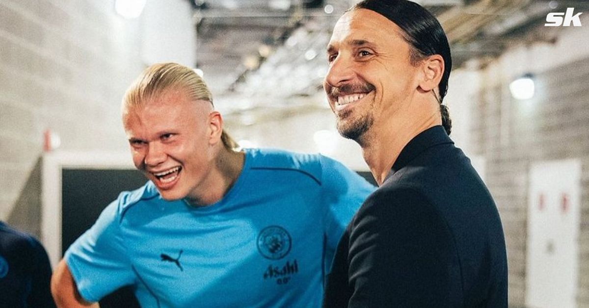 Erling Haaland (left) and Zlatan Ibrahimovic