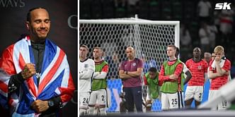 Lewis Hamilton follows the England Football Team on social media before the Euro final, and unfollows after the team loses