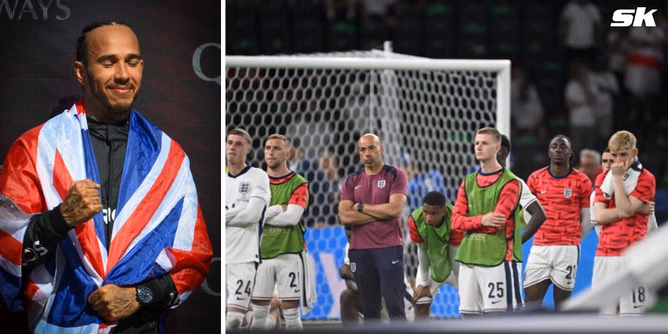 Lewis Hamilton follows the England Football Team on social media before the Euro final, and unfollows after the team loses