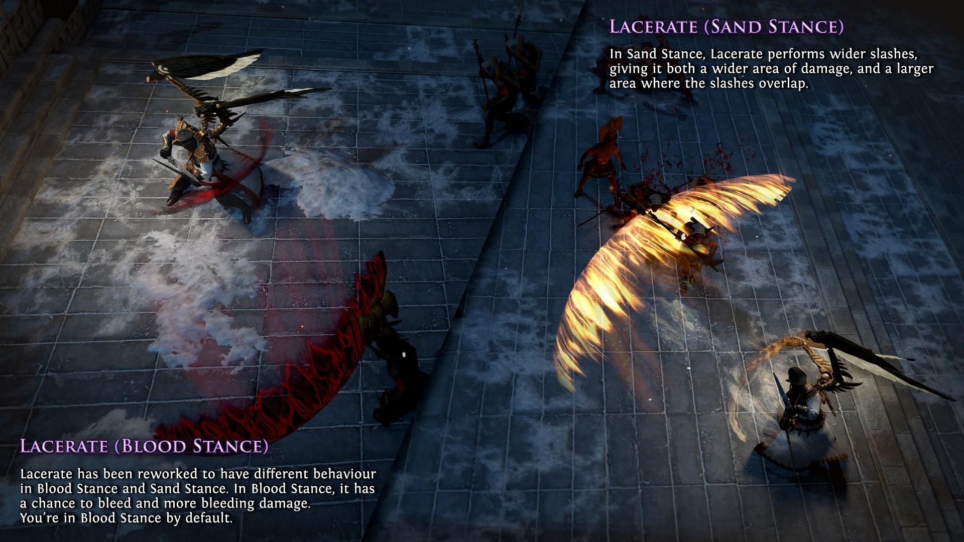 Lacerate uses heavy bleed damage to kill enemies indirectly (Image via Grinding Gear Games)