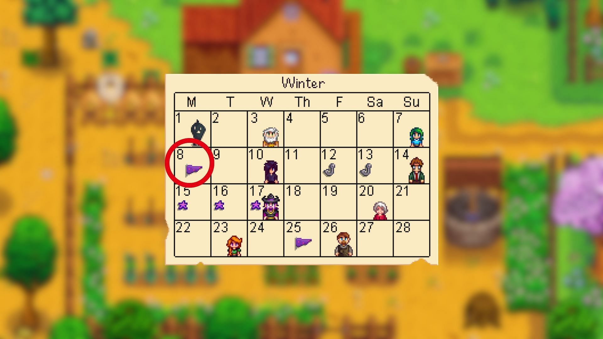 The Festival takes place on Winter 8 every year (Image via ConcernedApe)