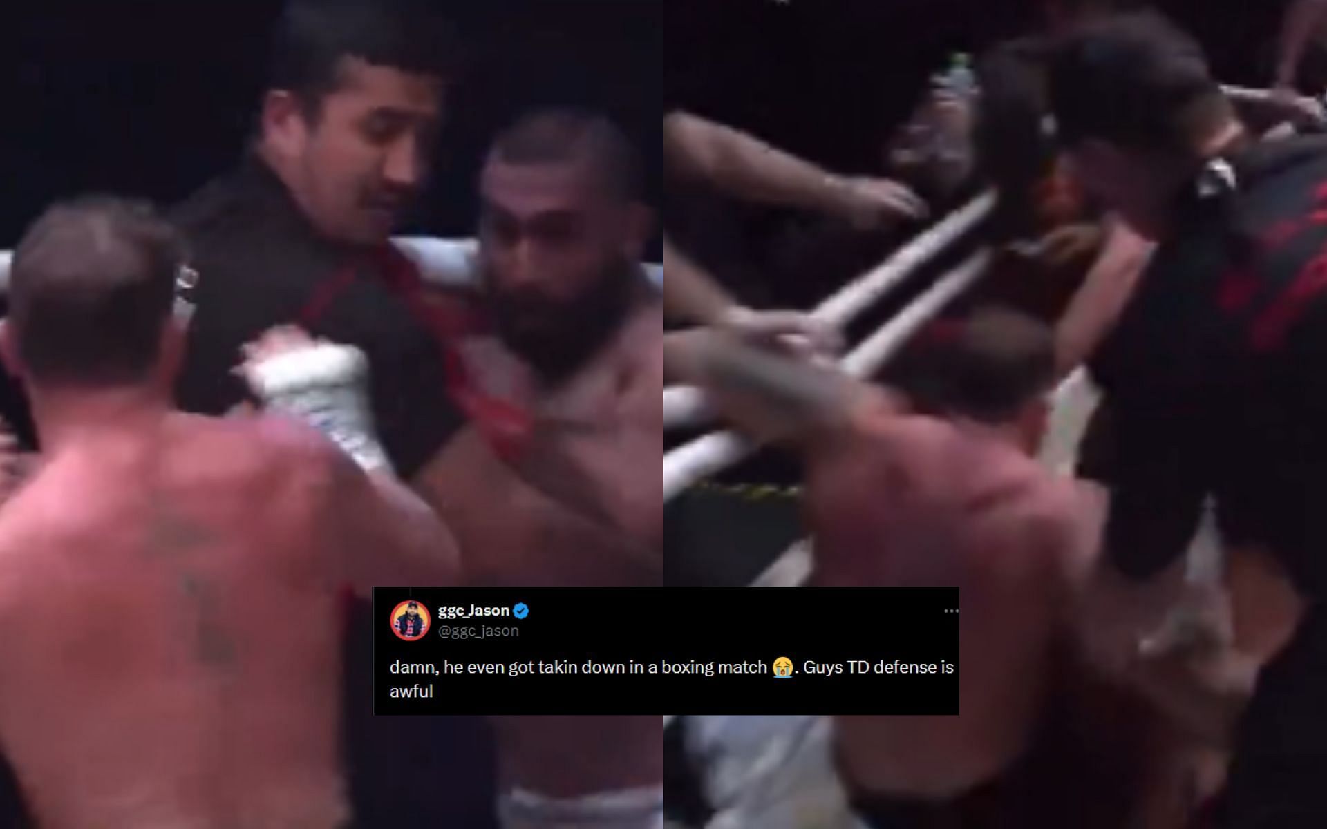 Fans reacted after Darren Till was involved in a post-fight brawl following boxing debut [Image courtesy: @ChampRDS - X]