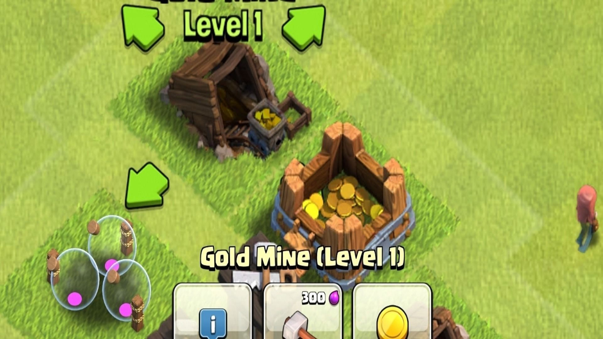 Gold Storage and Gold Mine in Clash of Clans (Image via Supercell)