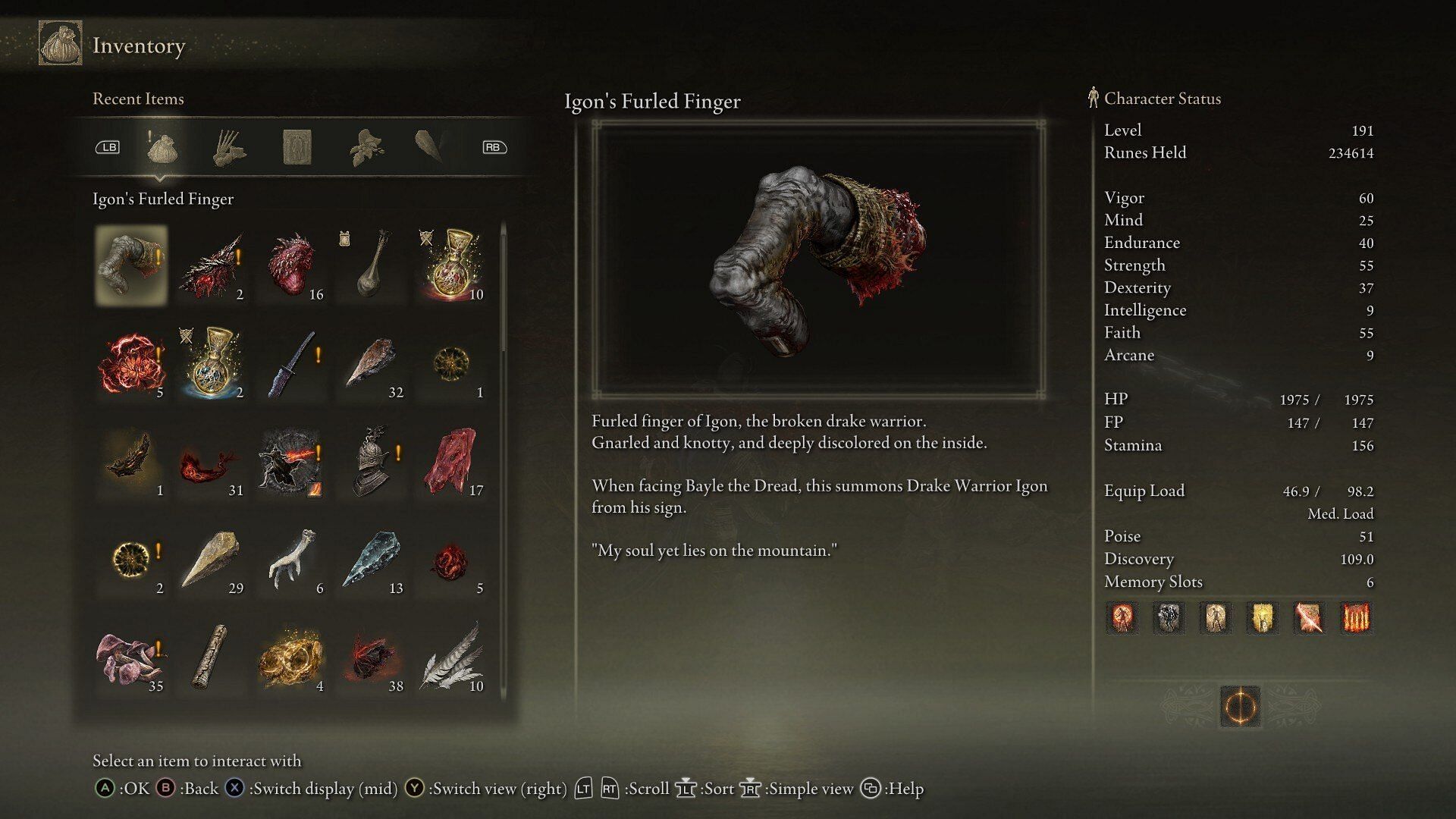 Igon&#039;s Furled Finger is a key item needed to complete his questline (Image via FromSoftware)