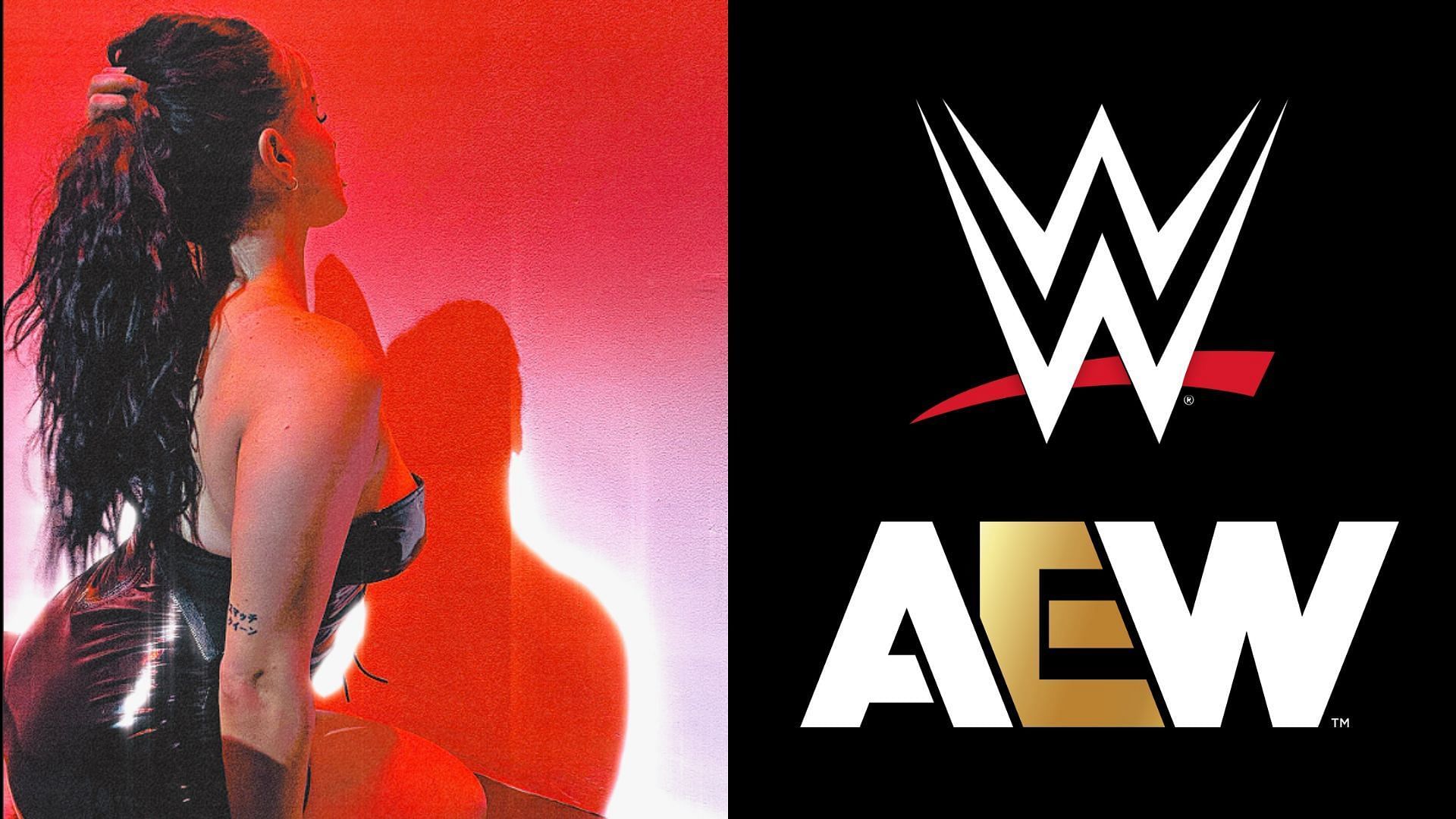 WWE and AEW are top players in the wrestling industry [logos courtesy of their respective websites[