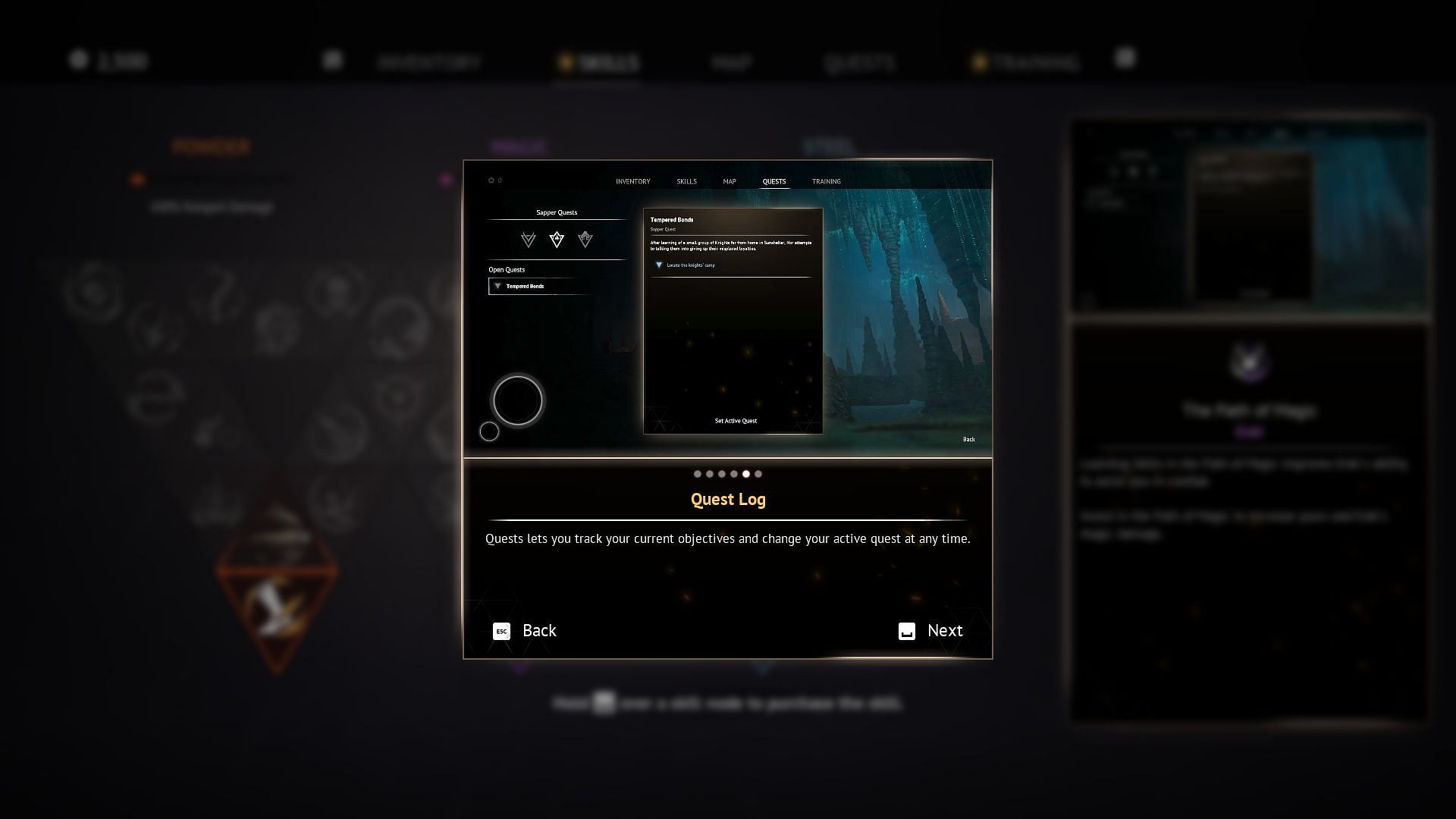 Flintlock has a quest log (Image via Kepler Interactive)