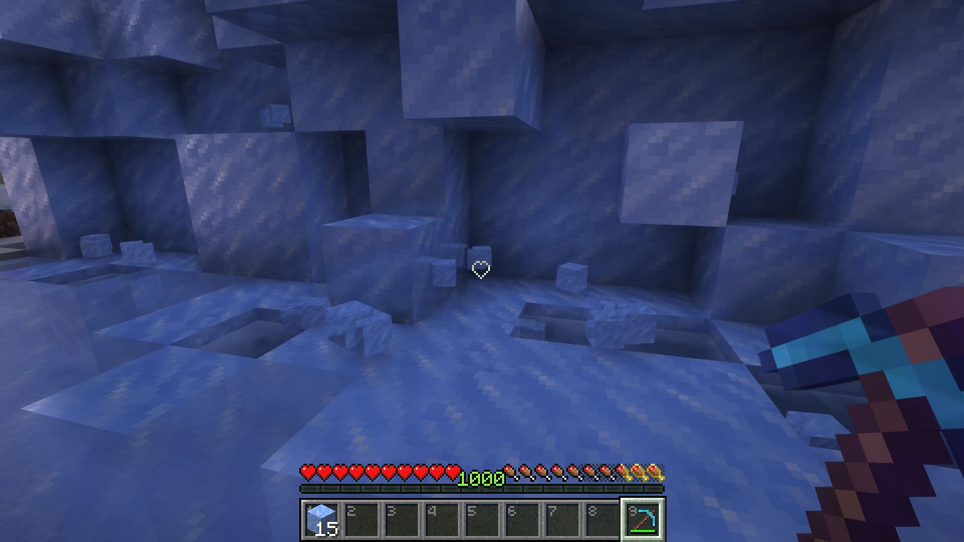 A player collecting ice with Silk Touch (Image via Mojang)