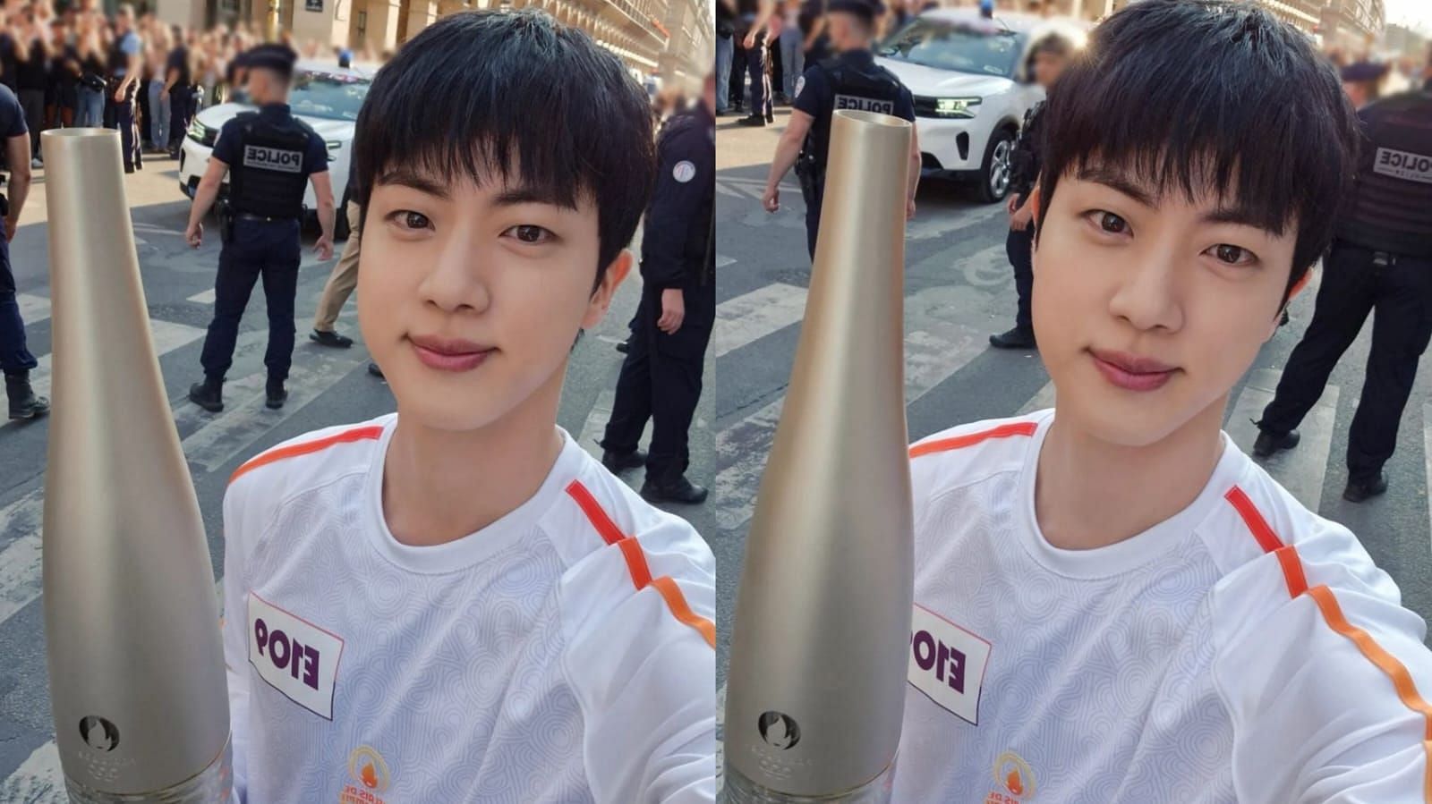 BTS Jin receives a warm welcome at the Incheon International airport following his return from Summer Olympics 2024 (Image via @jin/Instagram)