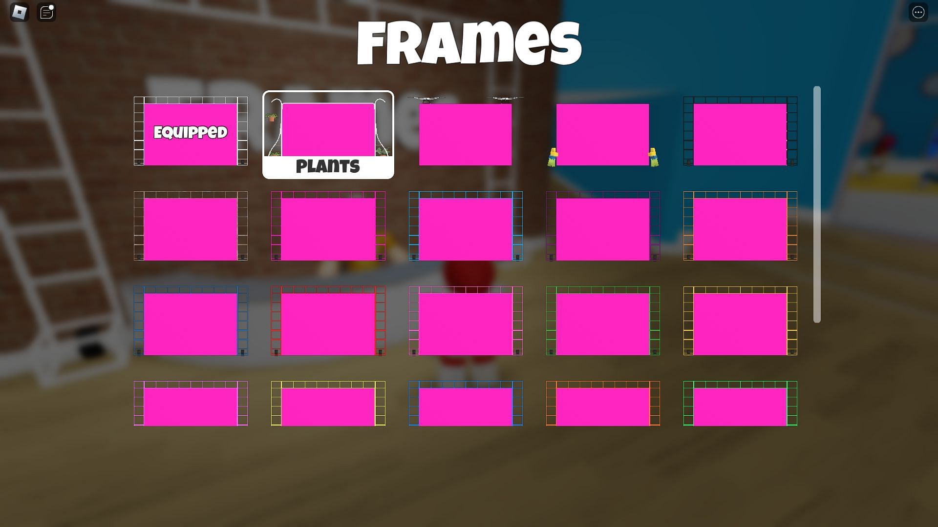 Selection of Frames (Image via Roblox)