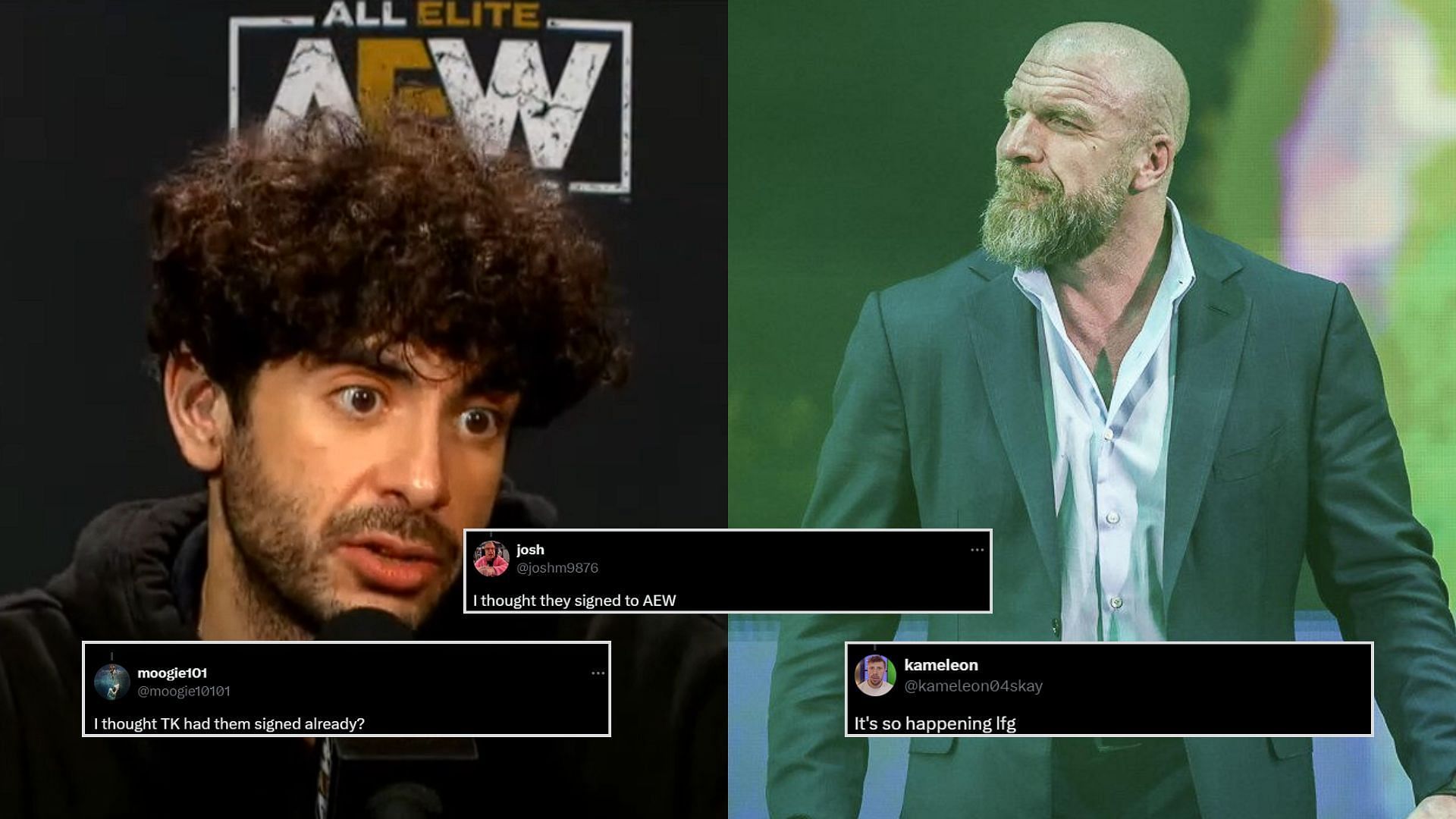 Triple H and Tony Khan are big names in WWE and AEW respectively [Photos courtesy of AEW