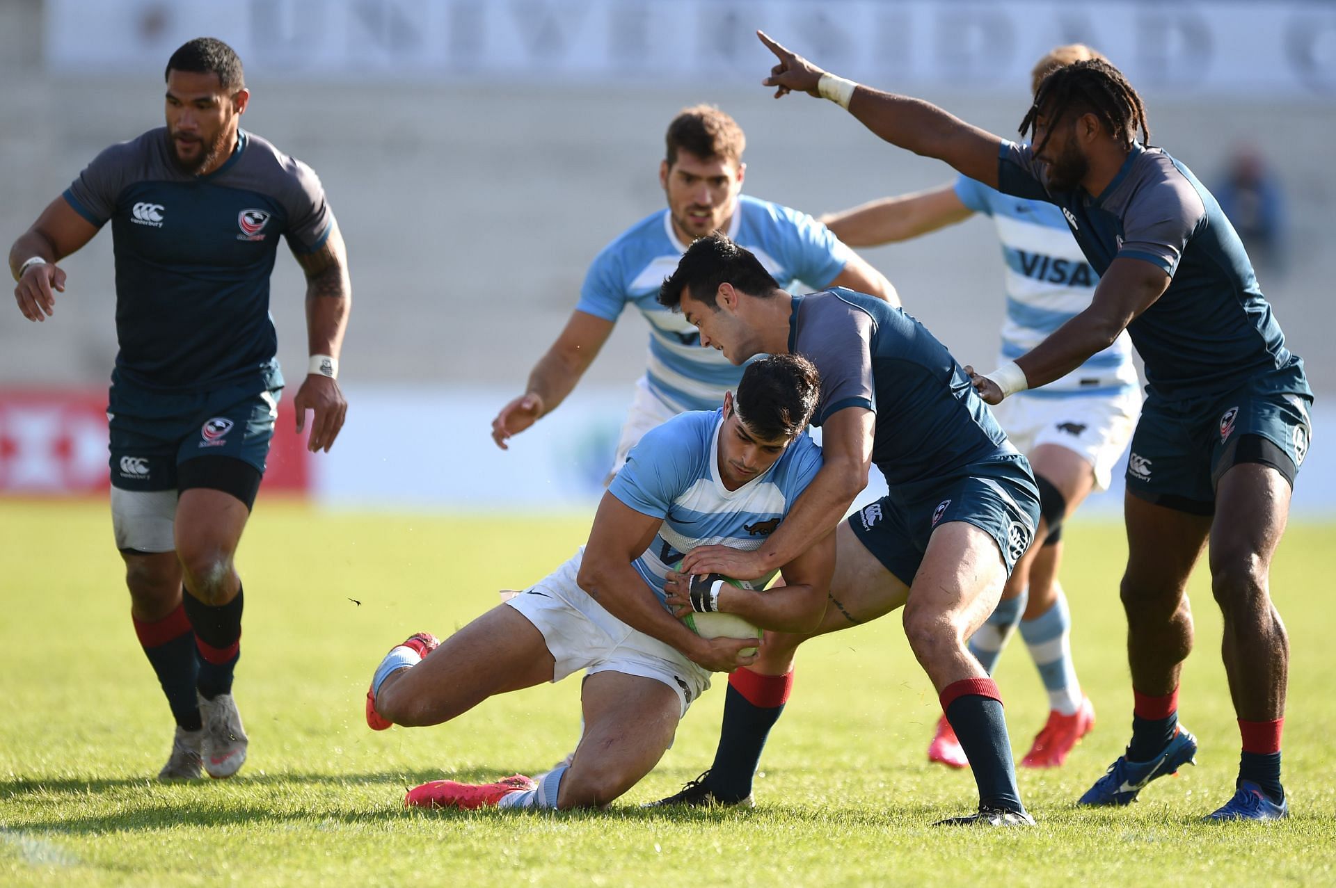 Team USA Sevens during the Madrid Sevens tournament (IMAGE: Getty)