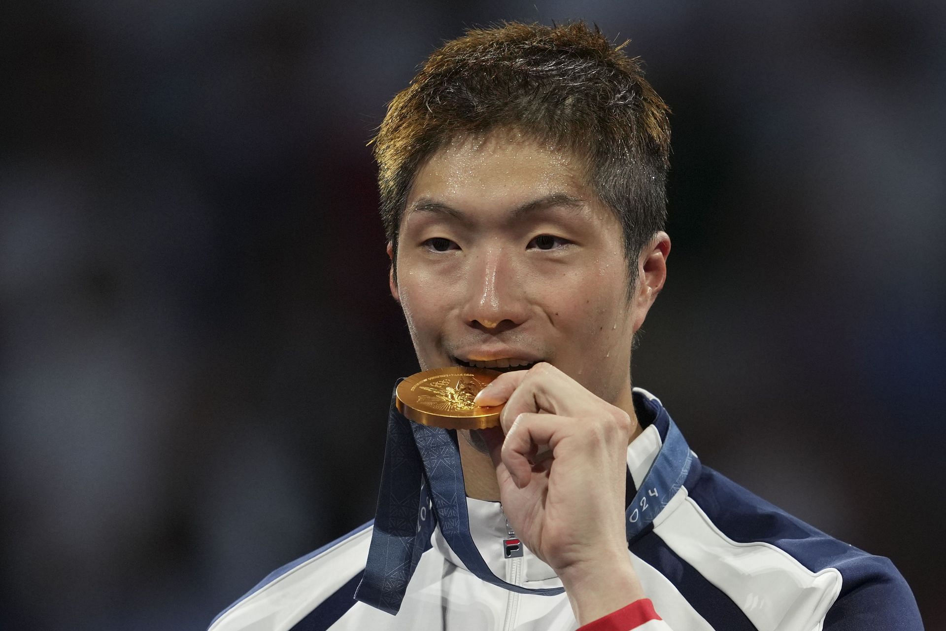 Cheung Ka-long with the gold medal at the 2024 Paris Olympics - Getty Images