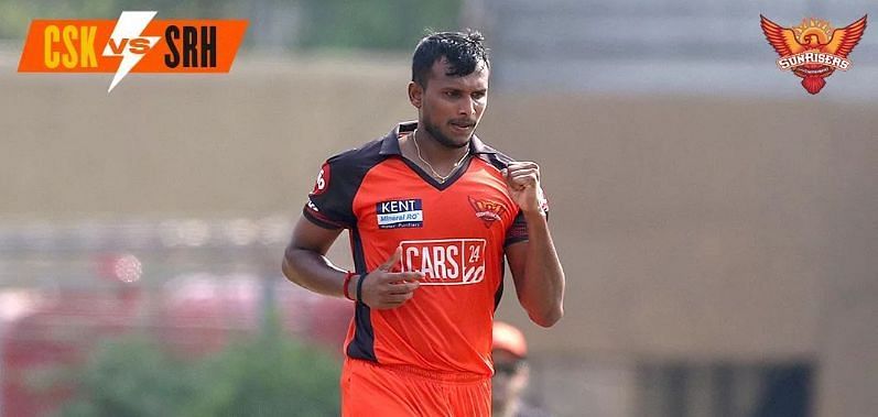 T Natarajan celebrates a wicket against Chennai Super Kings in IPL 2022 (Image Credits: Sunisers Hyderabad&#039;s Instagram)