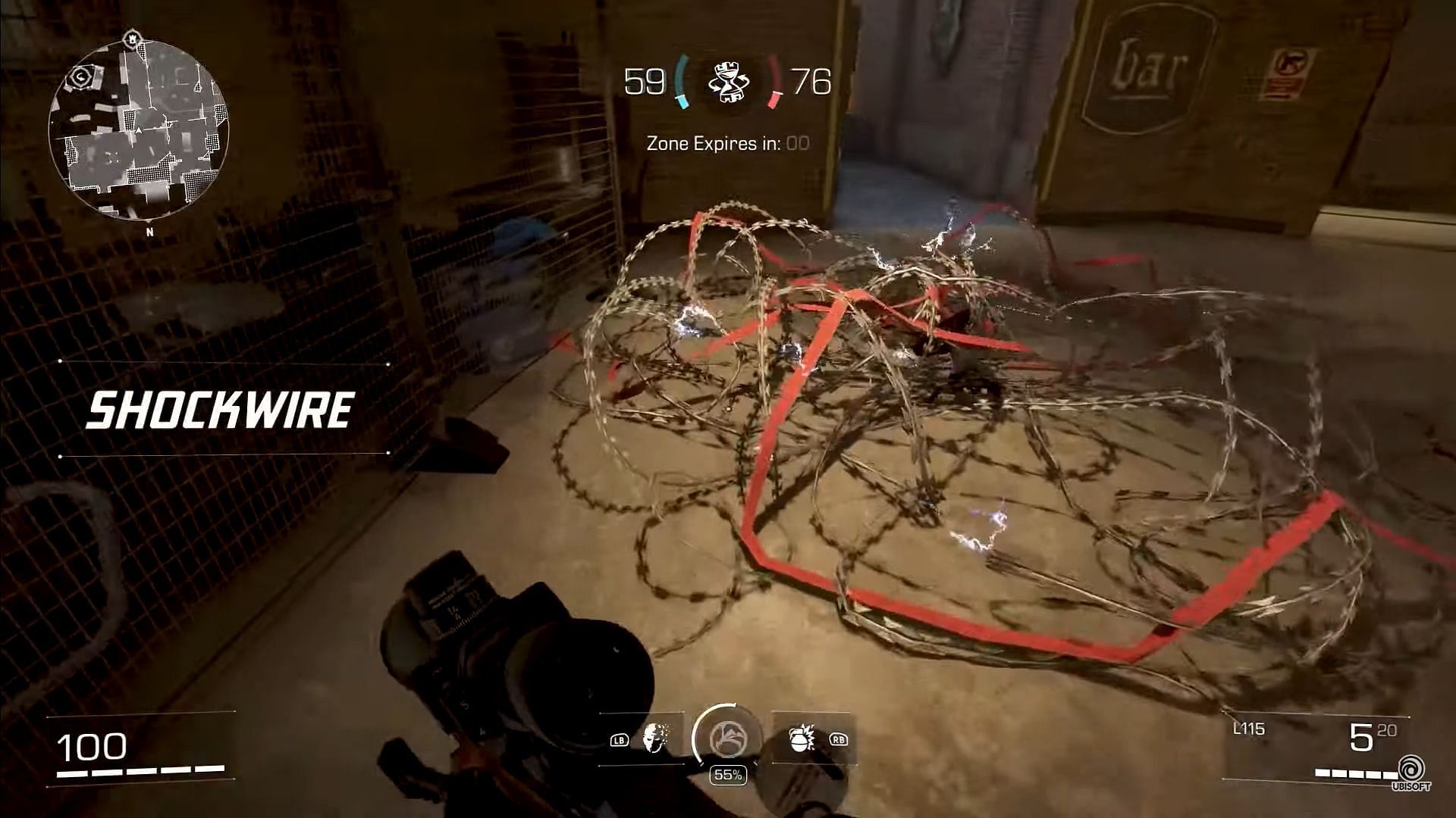 Active Ability 1- Shock Wire (Image via Ubisoft)