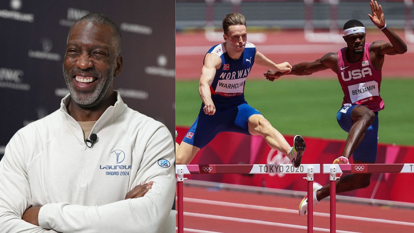 Michael Johnson reacts to the 400m hurdles lineup at the Monaco Diamond League (Image Source:Getty)